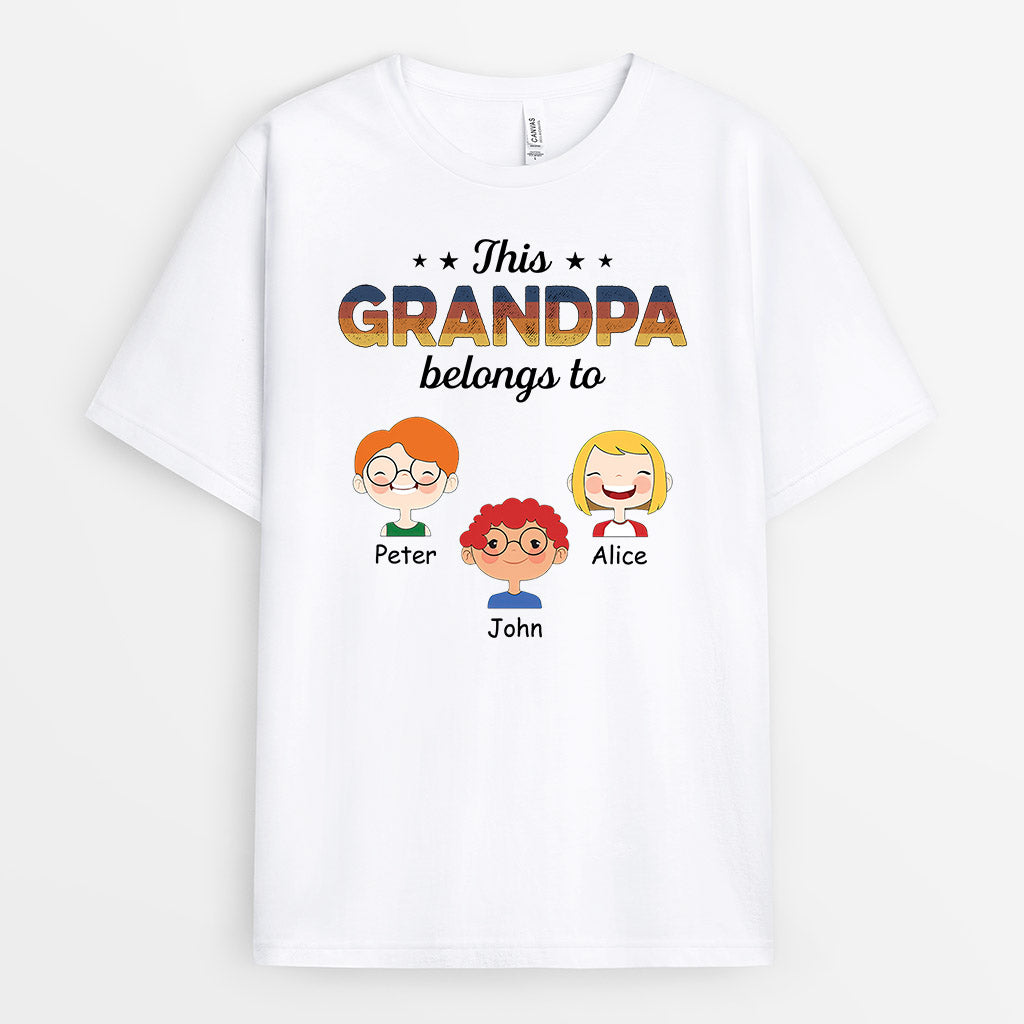 Personalized This Lovely Daddy/Grandpa Belongs To These Cute Kids T-shirt