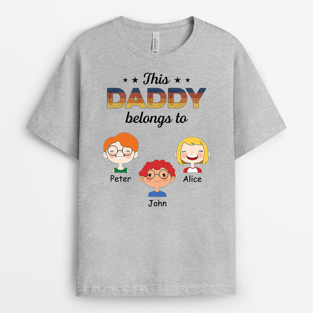 Personalized This Lovely Daddy/Grandpa Belongs To These Cute Kids T-shirt