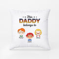 Personalized This Superhero Daddy/Grandpa All Belongs To Pillow