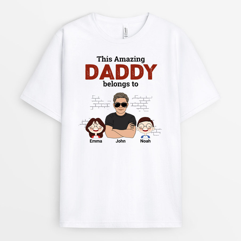 Personalized This Amazing And Cool Daddy/Grandpa Belongs To Kids