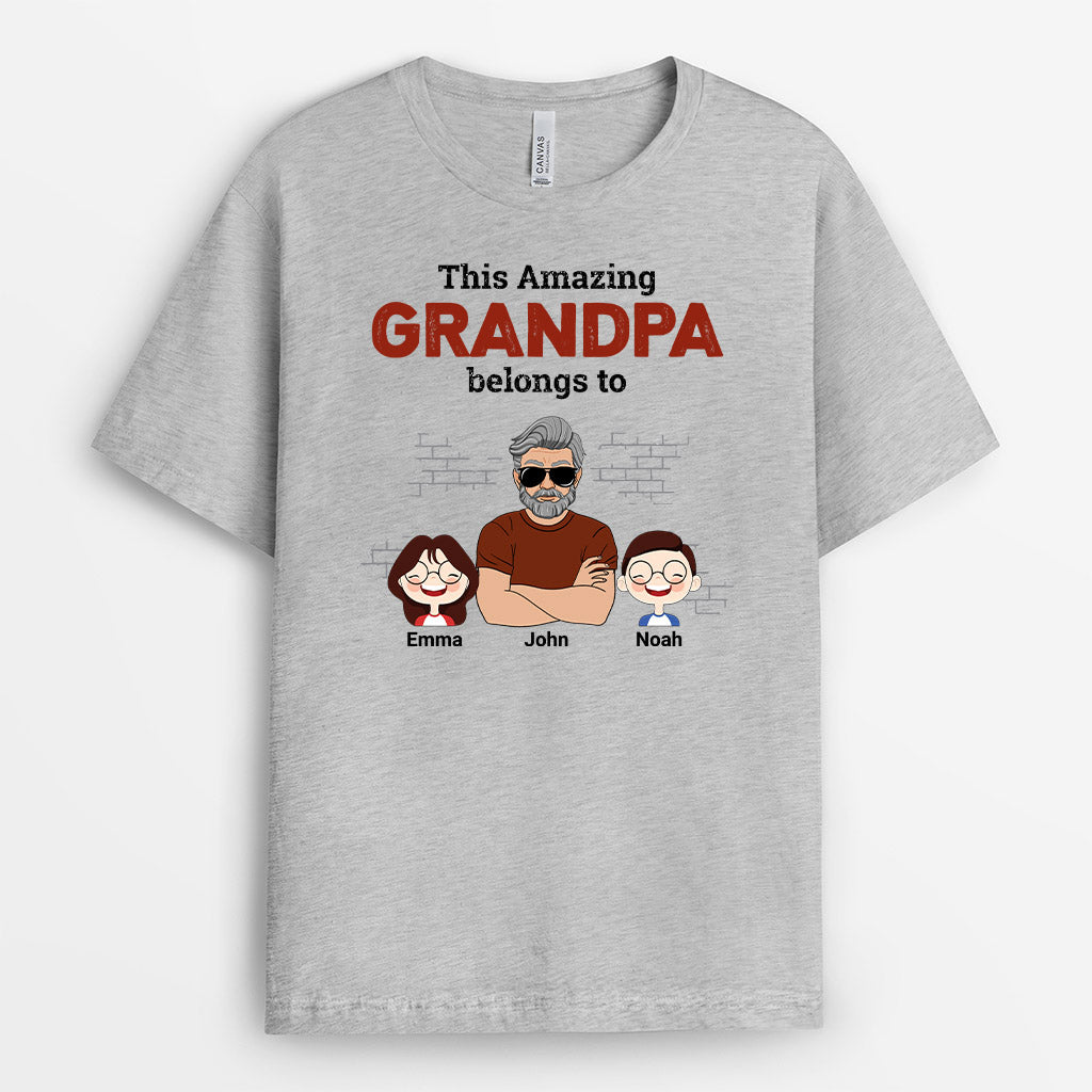 Personalized This Amazing And Cool Daddy/Grandpa Belongs To Kids
