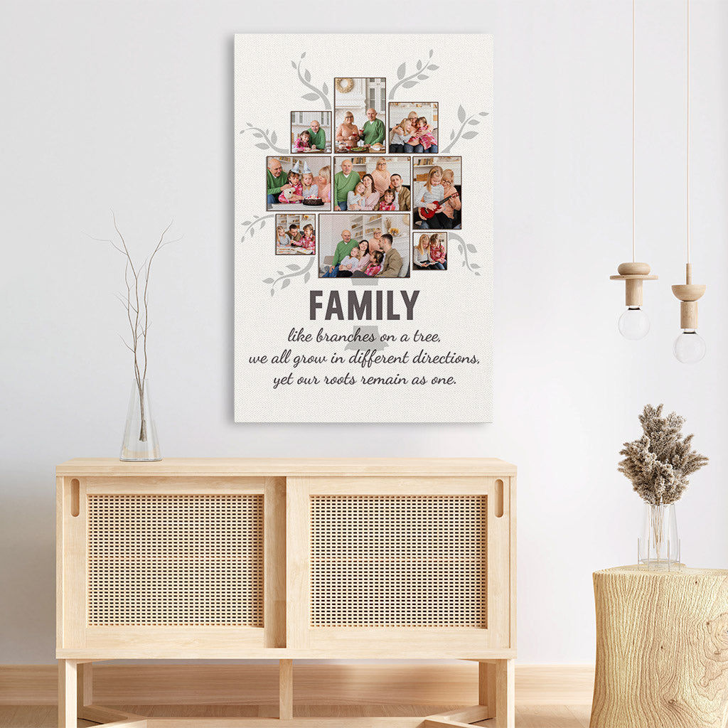 Family Like Branches In A Tree Canvas - Family Personalized Gifts