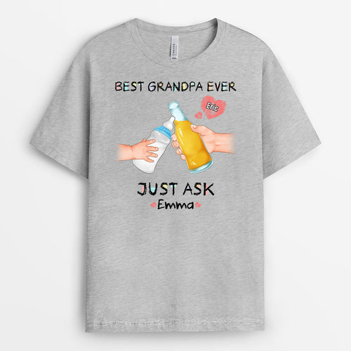 Best Dad/Grandpa Ever Let's Cheers T-shirt - Personalized Gift For Dad