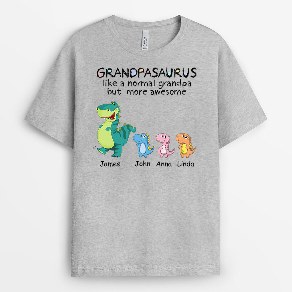 Personalized Daddysaurus/Grandpasaurus Normal Elderly But More Awesome T-shirt