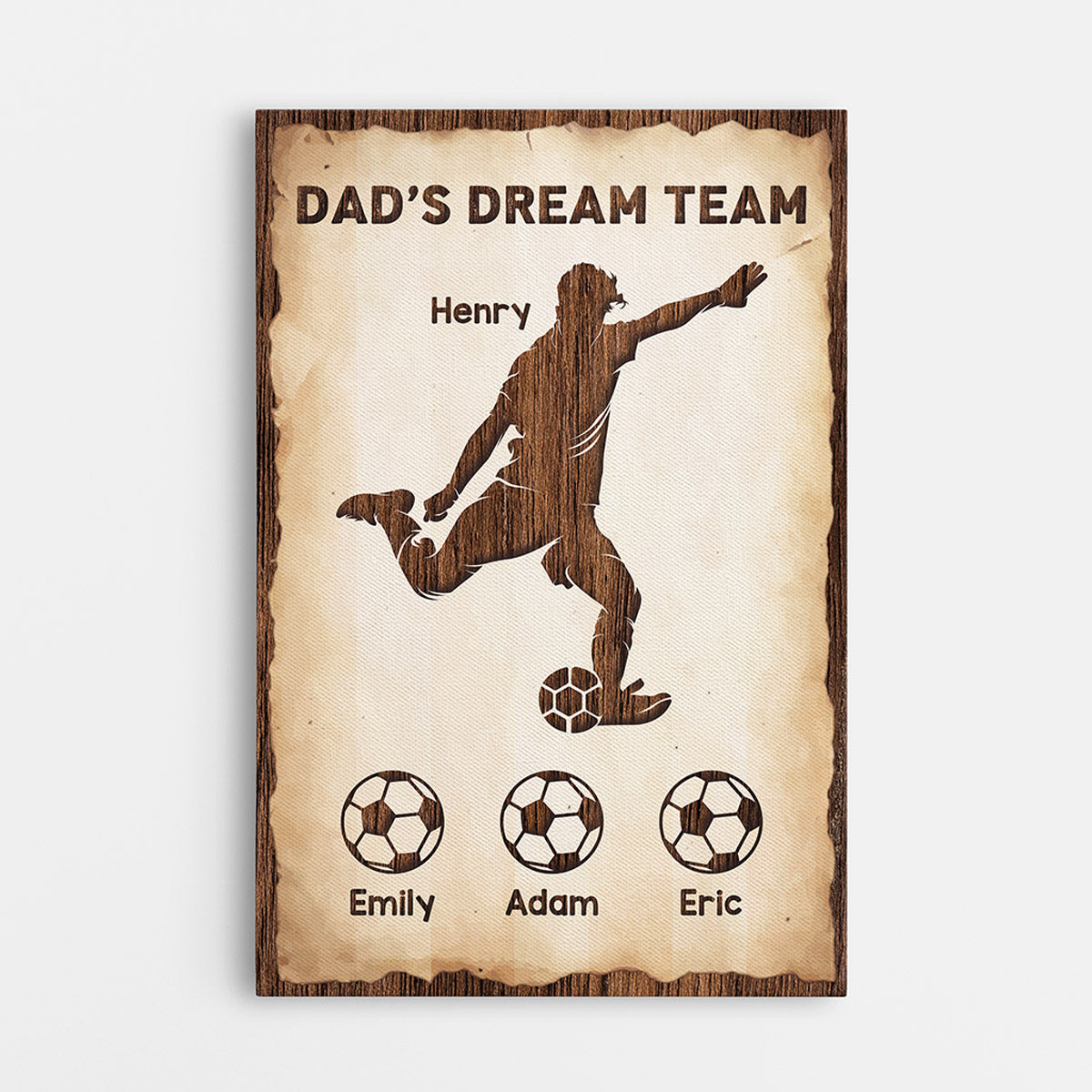 Personalized Dad Dream Soccer Team And Best Soccer Dad Canvas