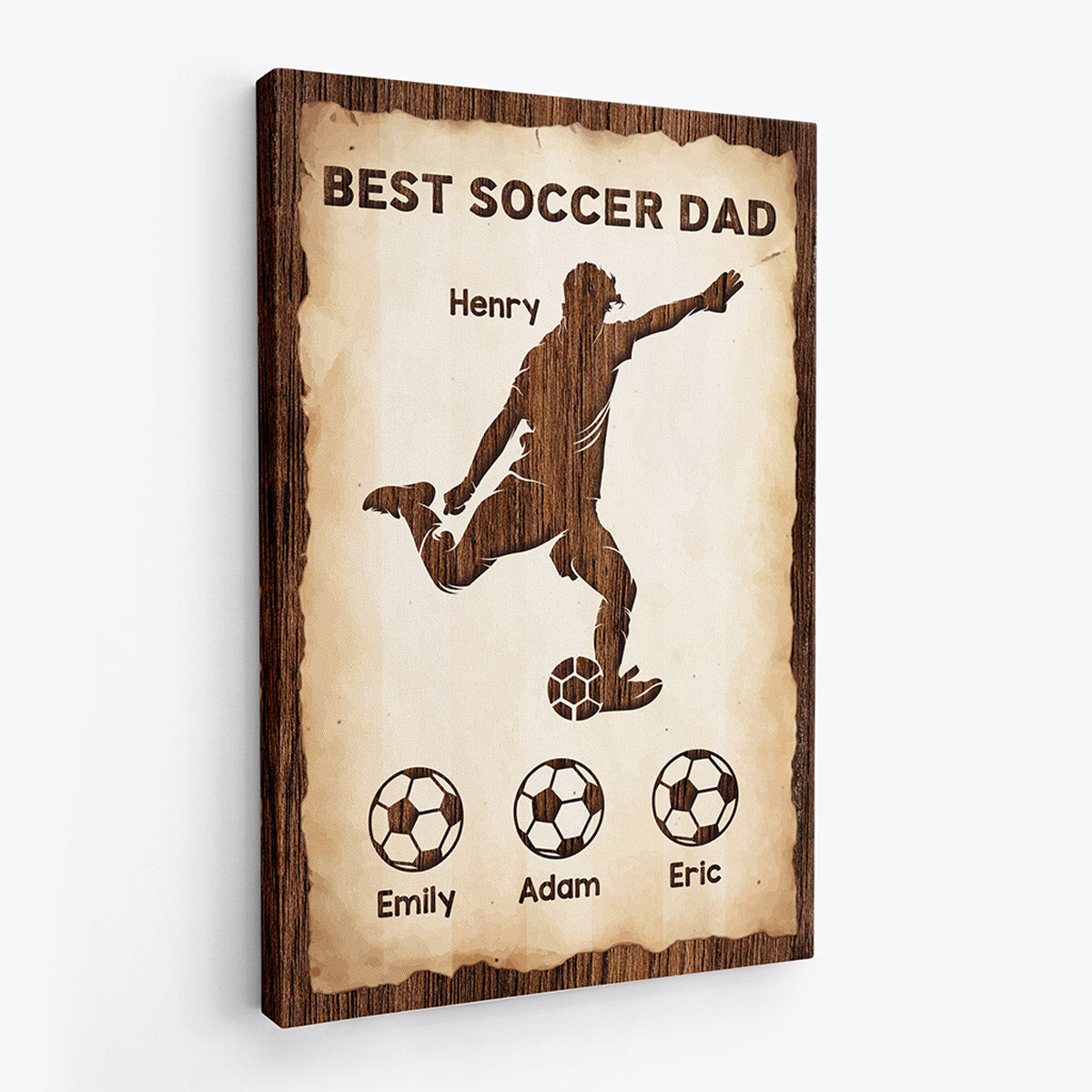 Personalized Dad Dream Soccer Team And Best Soccer Dad Canvas