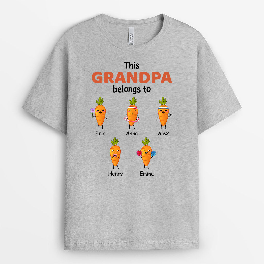 This Daddy/Grandpa Belongs To Carrots T-Shirt - Personalized Gifts For Father