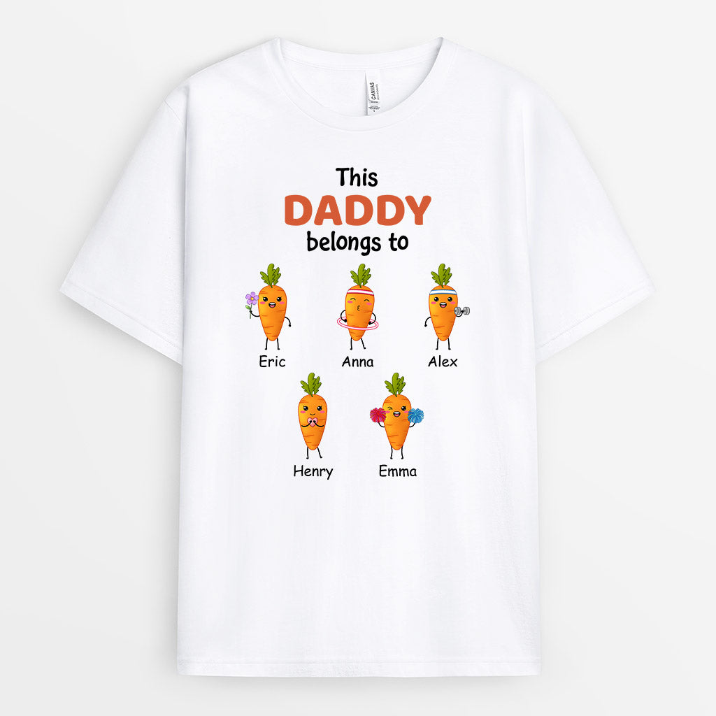 This Daddy/Grandpa Belongs To Carrots T-Shirt - Personalized Gifts For Father