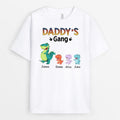 Personalized Daddy/Grandpa Cute Sweet Dinosaur Gang T-shirt