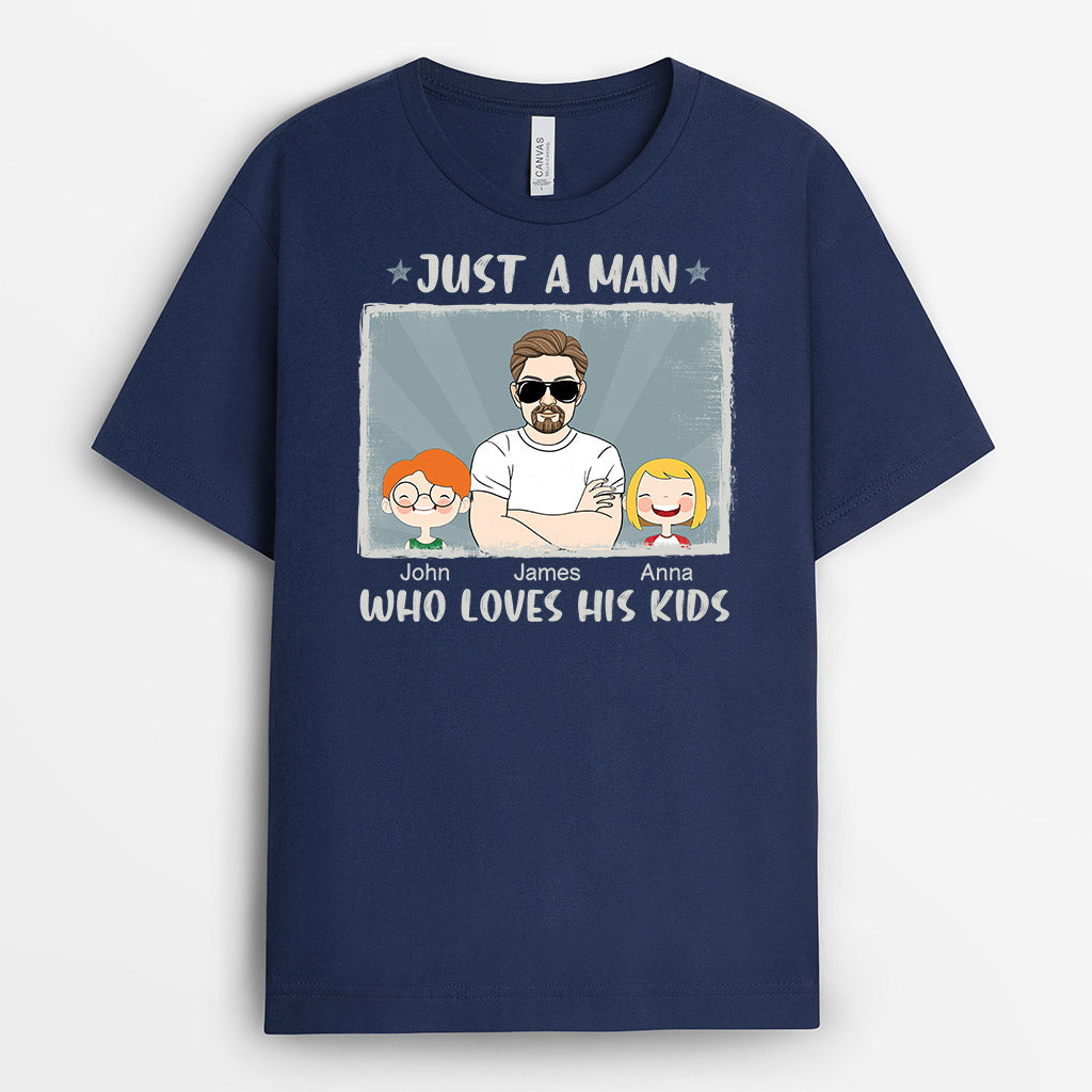 Personalized Just A Man Who Love His Lovely Grandkids/Kids