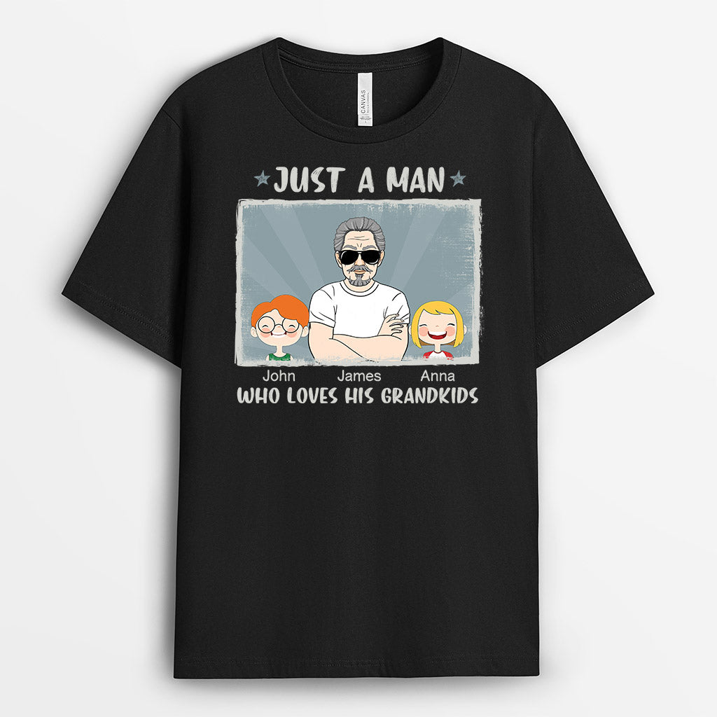 Personalized Just A Man Who Love His Lovely Grandkids/Kids
