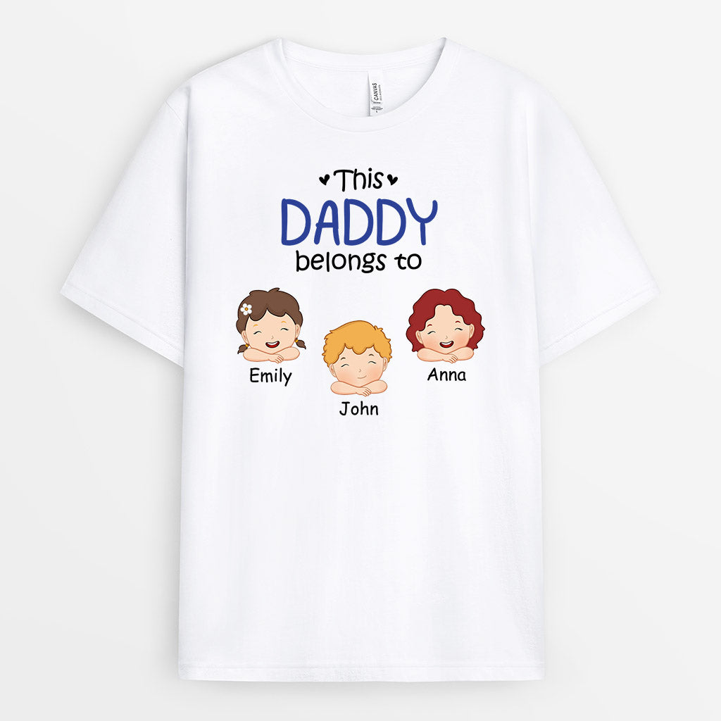 This Daddy/Grandpa Belongs To These Little Kids - Custom Presents For Dad