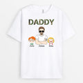 Daddy/Grandpa With Cute Kids T-shirt - Personalized Gifts For Dad