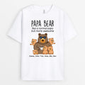 Papa/Grandpa Cool And Awesome Bear T-shirt - Custom Gifts For Grandpa/Dad