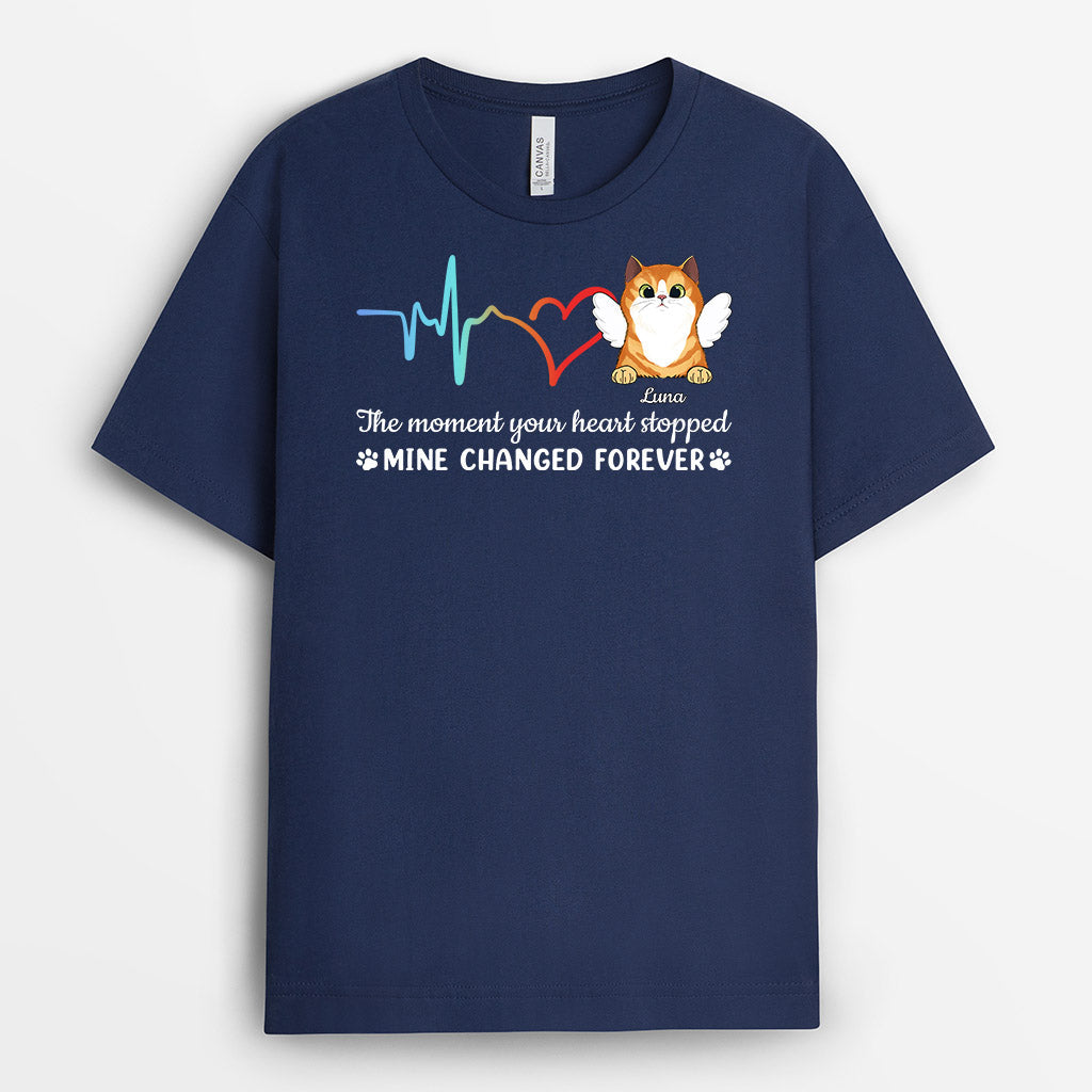 Personalized Moment Your Heart Stopped T-Shirt - Cat Memorial Gift