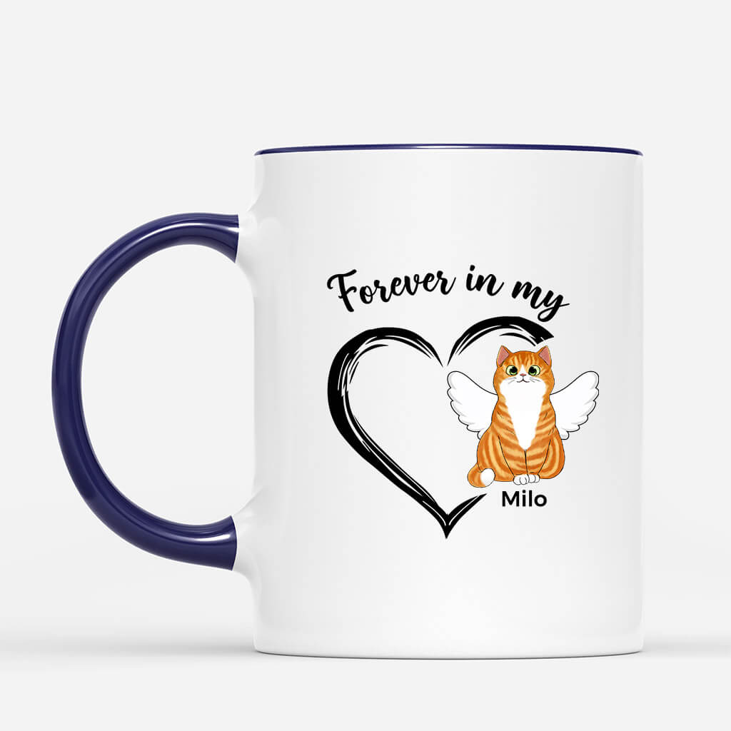 Forever In My Own Heart - Personalized In Memorial of Cat Mug