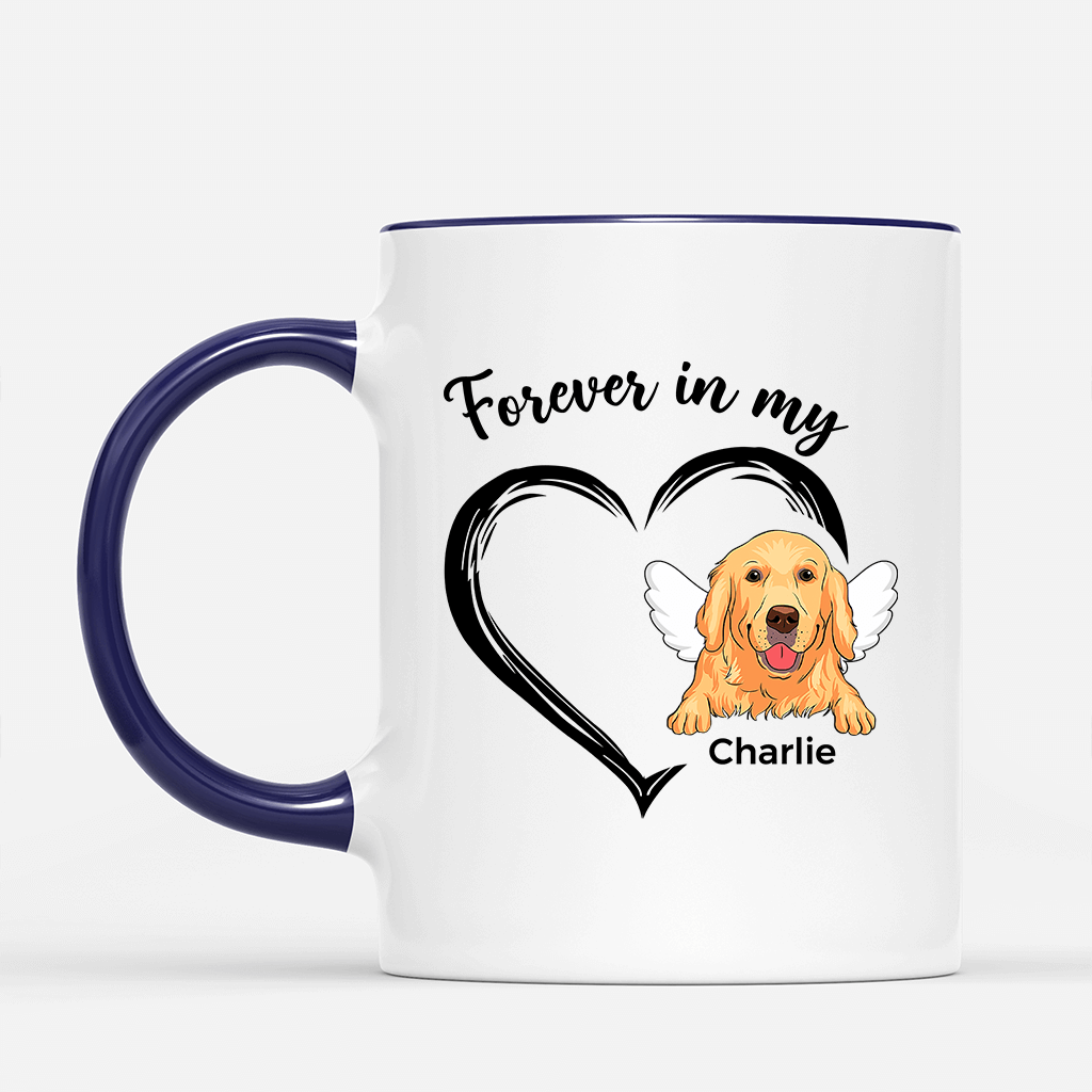 Forever In My Heart - Personalized Dog Mug - Memorial Gifts for Loss Of A Dog