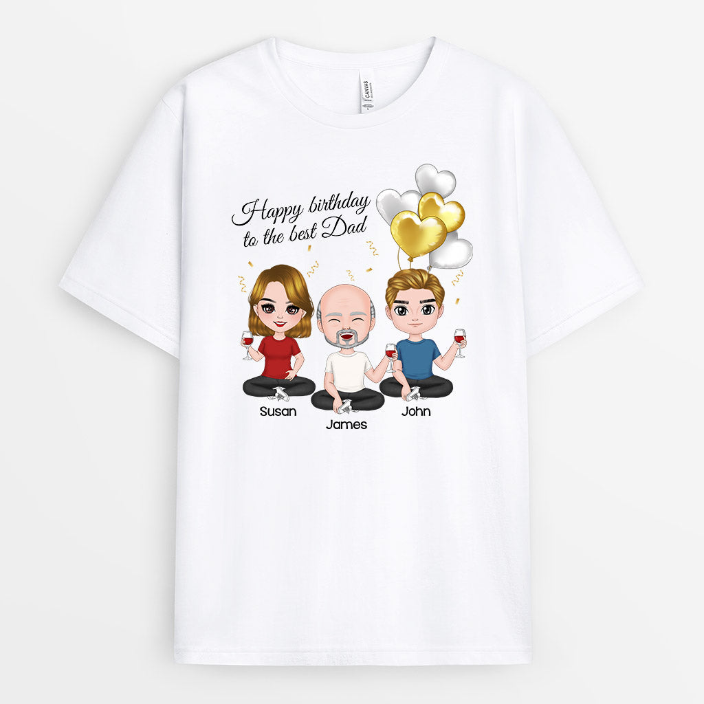 Personalized Happy Birthday To The Best Dad T-Shirt