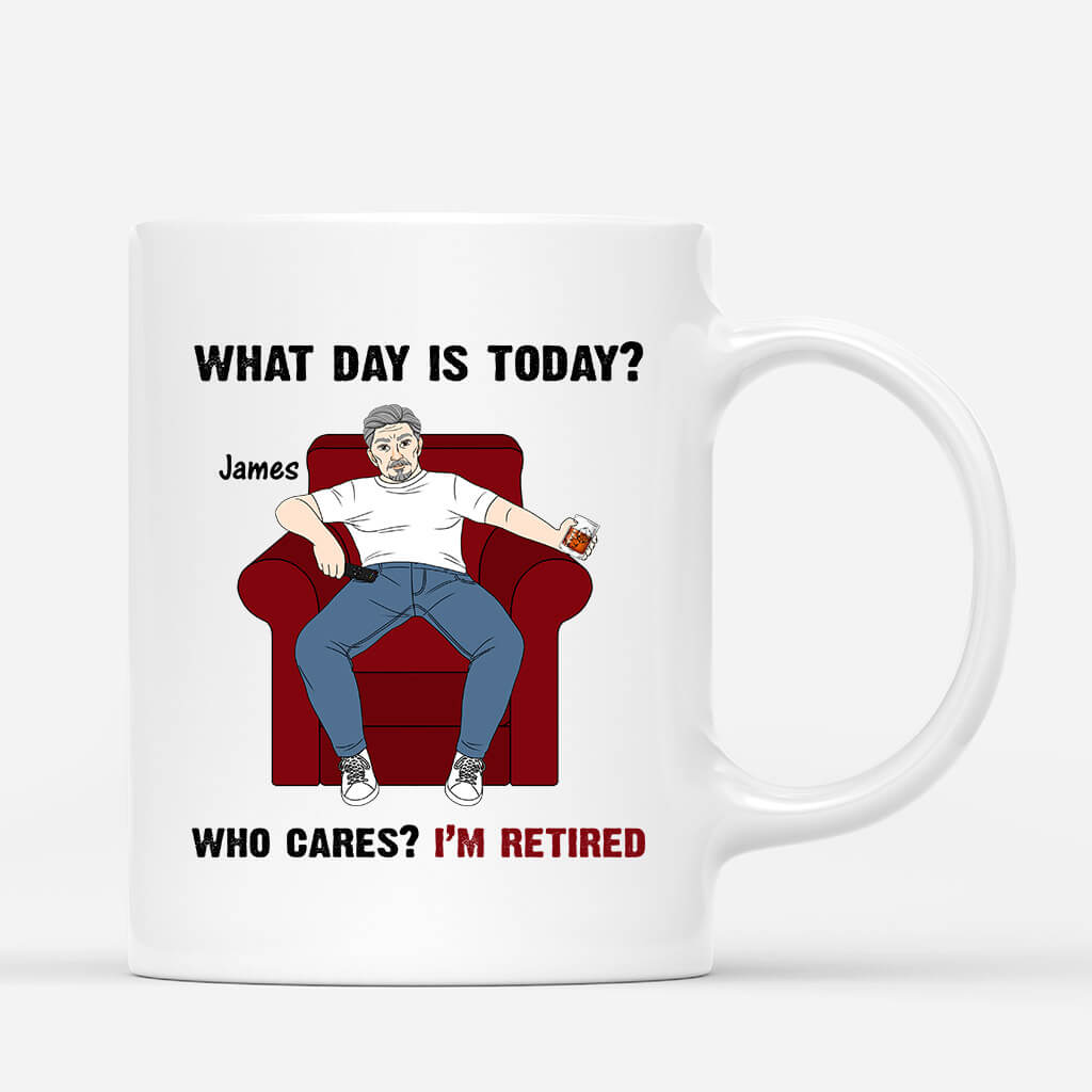 Personalized Who Cares? I'm Retired Mug