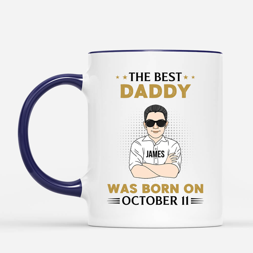 Personalized The Best Grandpa/Dad Was Born On Mug