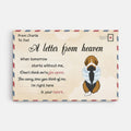 Personalized My Lovely Dog's Letter From Heaven Canvas