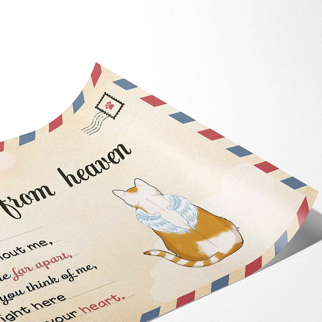 Personalized Letter From Cat Heaven Poster