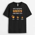 This Awesome Daddy Belongs To - Personalized Fathers Day Shirts for Dog Lovers