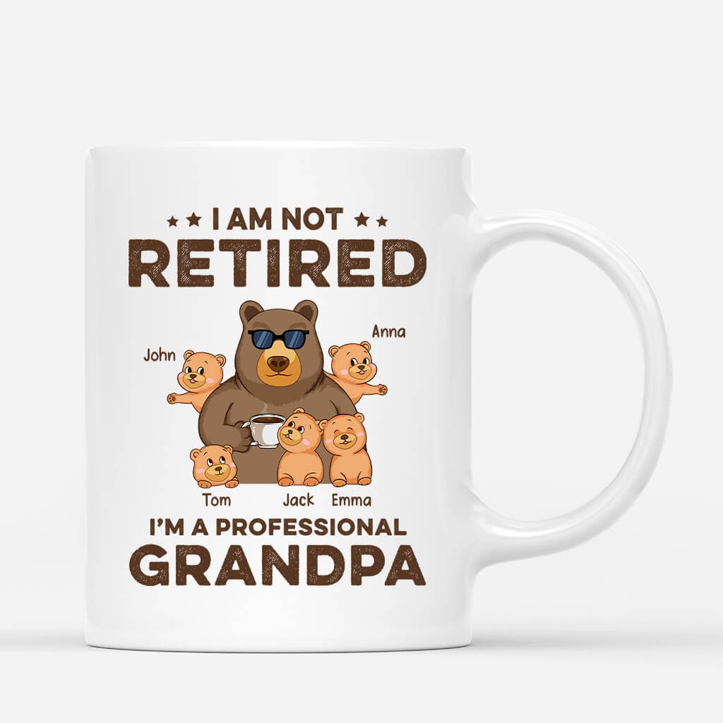 Personalized Not Retired I'm A Professional Grandpa Mug