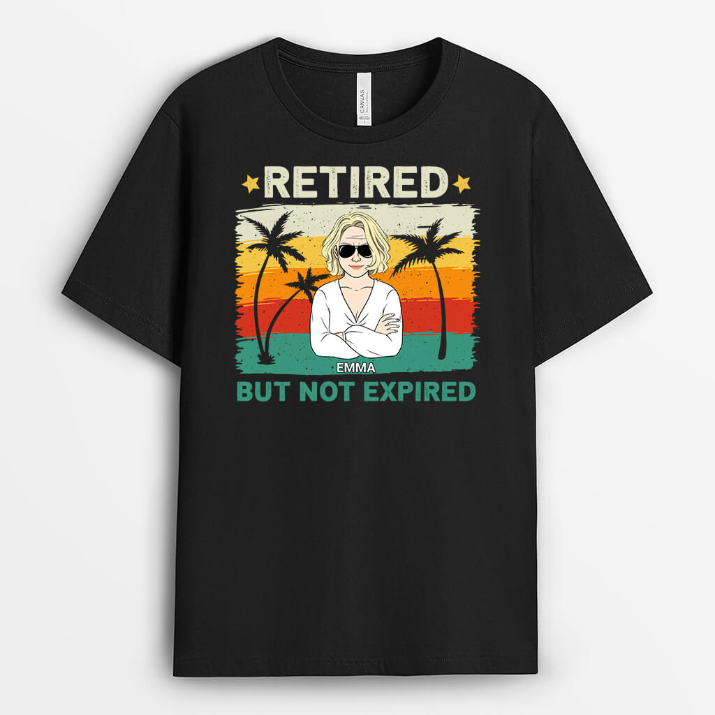Personalized Retired But Not Expired T-Shirt For Grandma/Mom