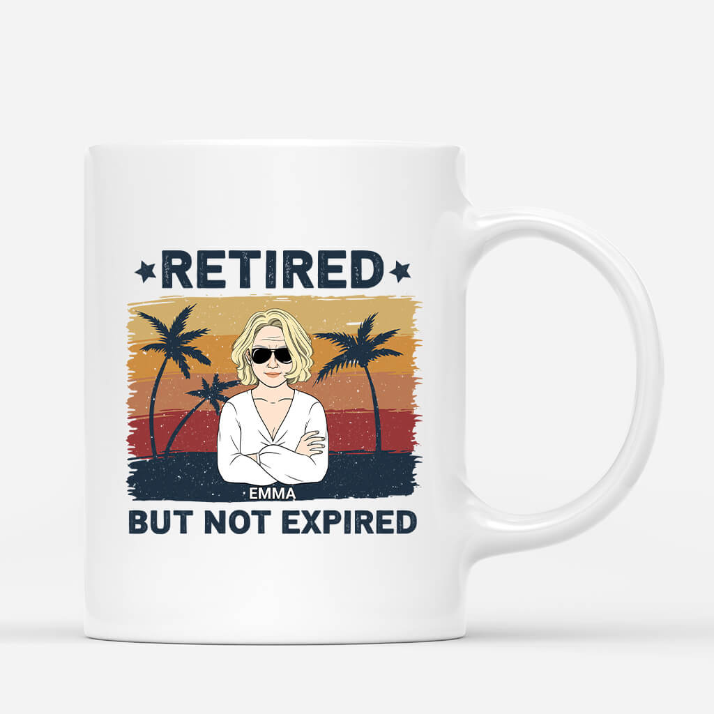 Personalized Retired But Never Expired Mug