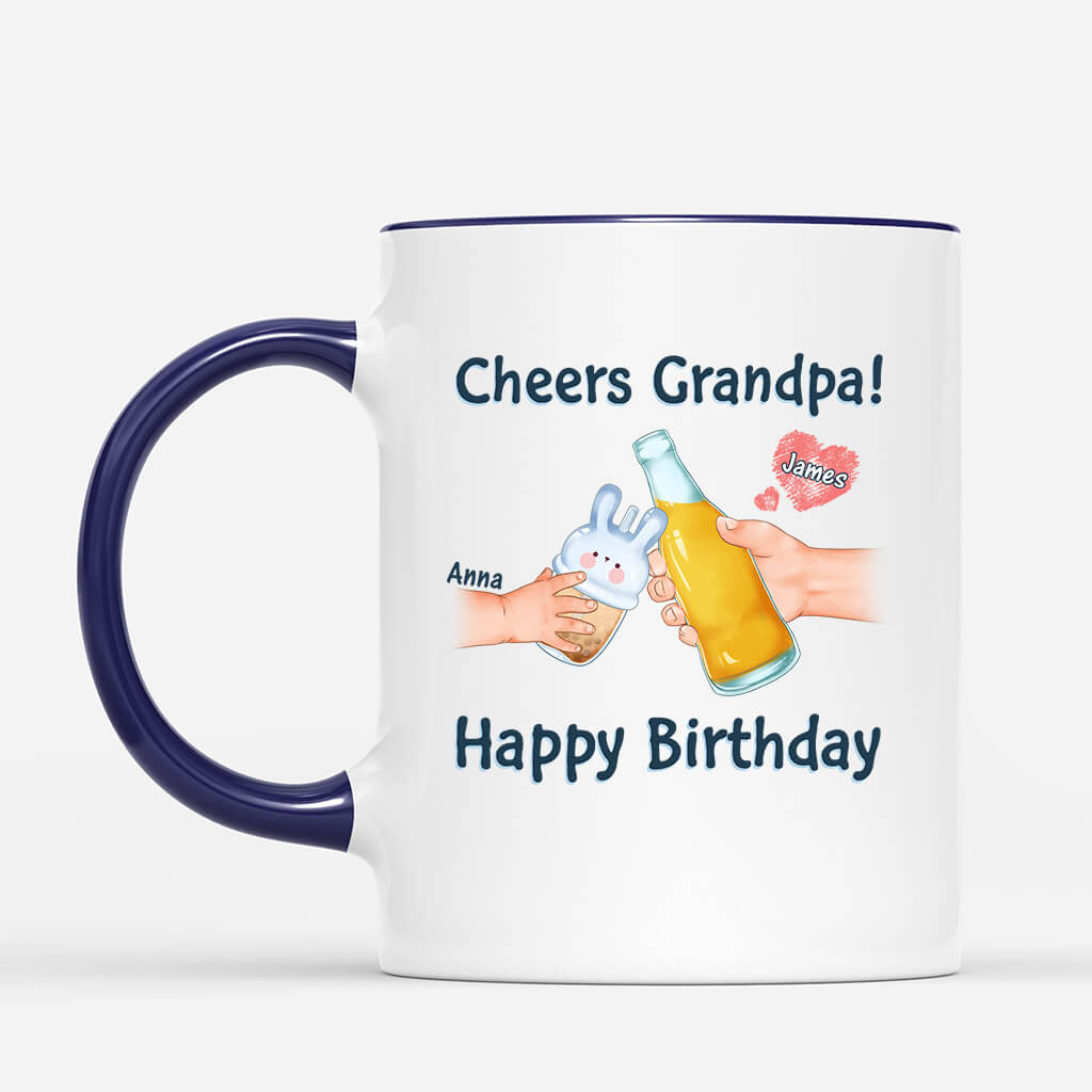 Personalized Cheers Daddy Happy Birthday Mug