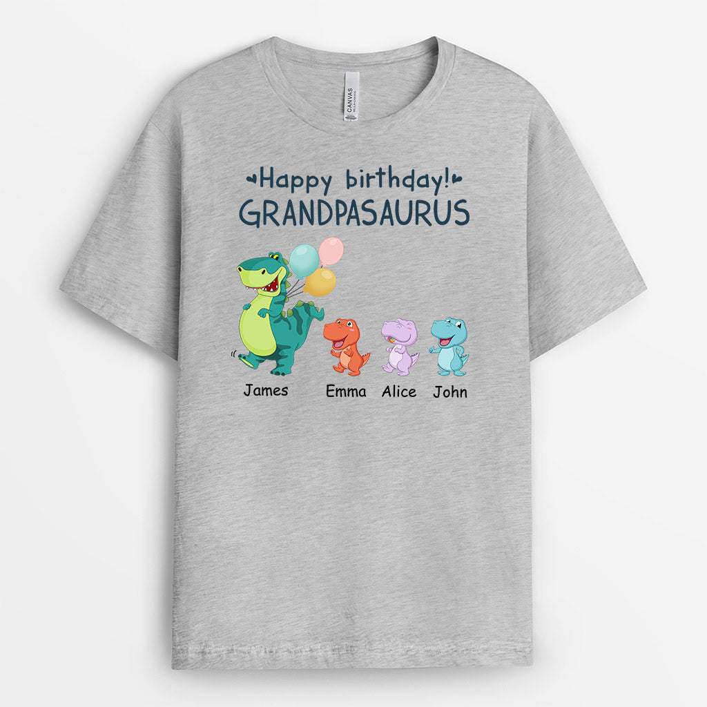 Personalized Happy Birthday Daddysaurus T-Shirt