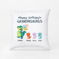 Personalized Happy Birthday Grandpasaurus Daddysaurus Pillow