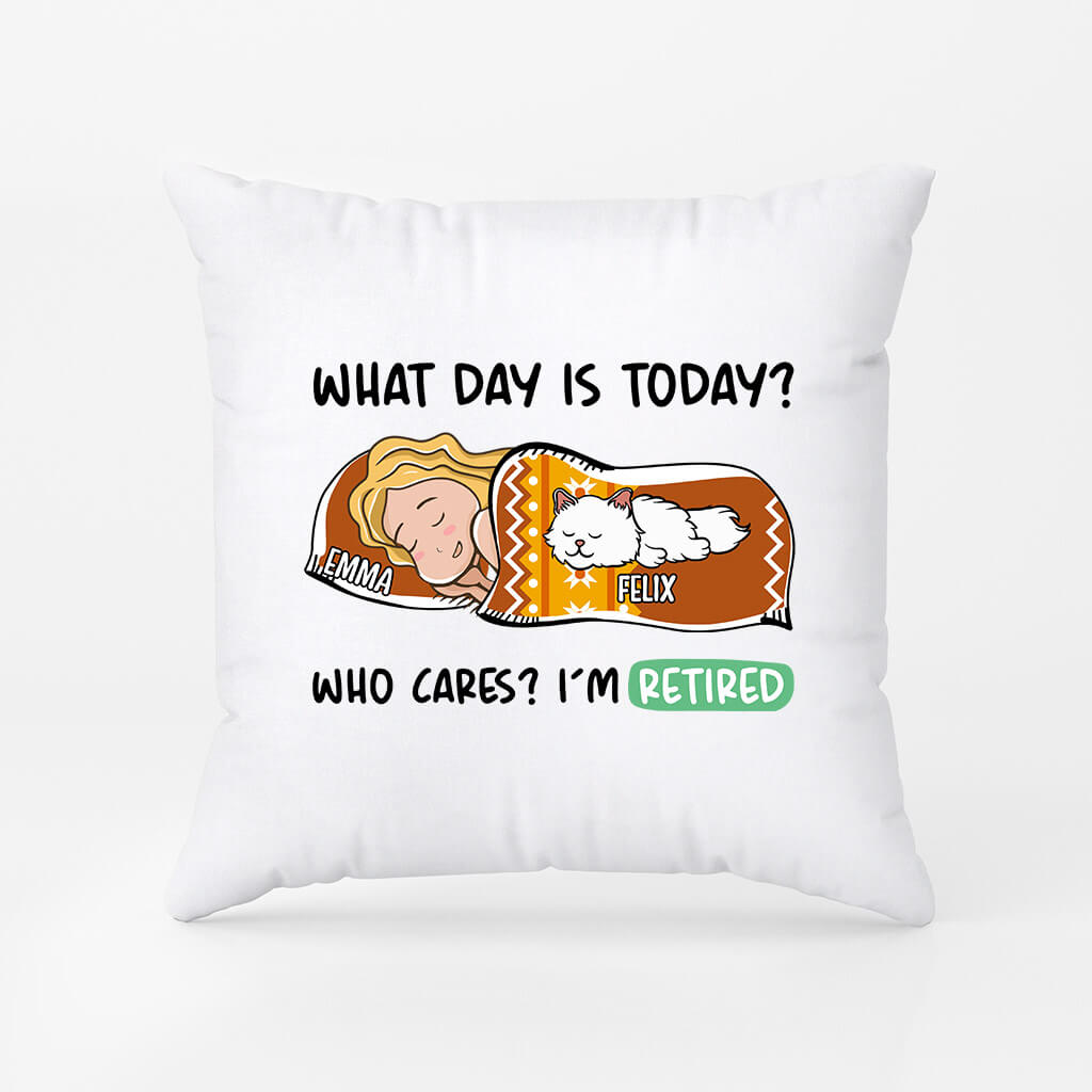 Personalized Who Cares? I'm Retired Pillow