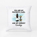 You Are My Favorite Hello And My Hardest Goodbye Pillow - Personalized Dog Memorial Gifts for Dog Mom