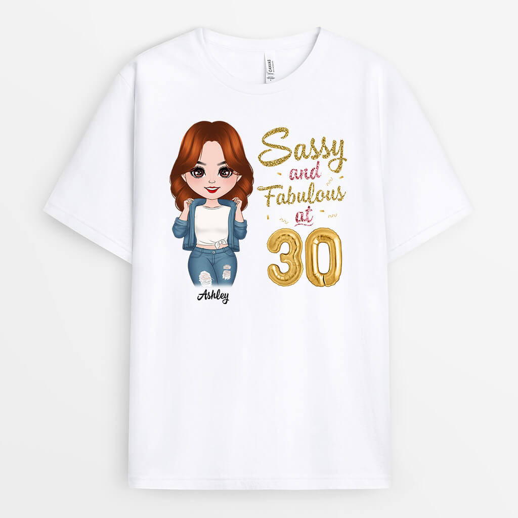 Personalized Sassy & Fabulous At Birthday T-Shirt