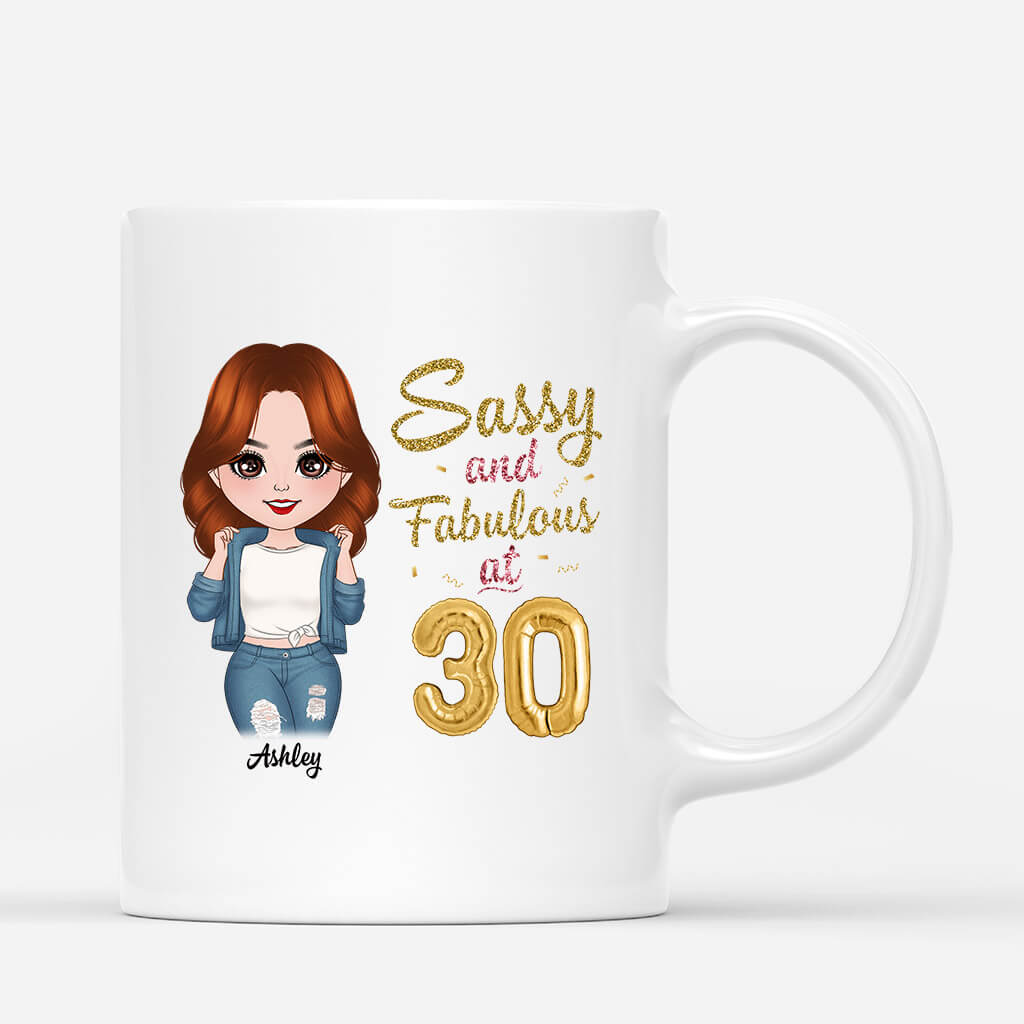 Personalized Sassy And Fabulous At Birthday Mug