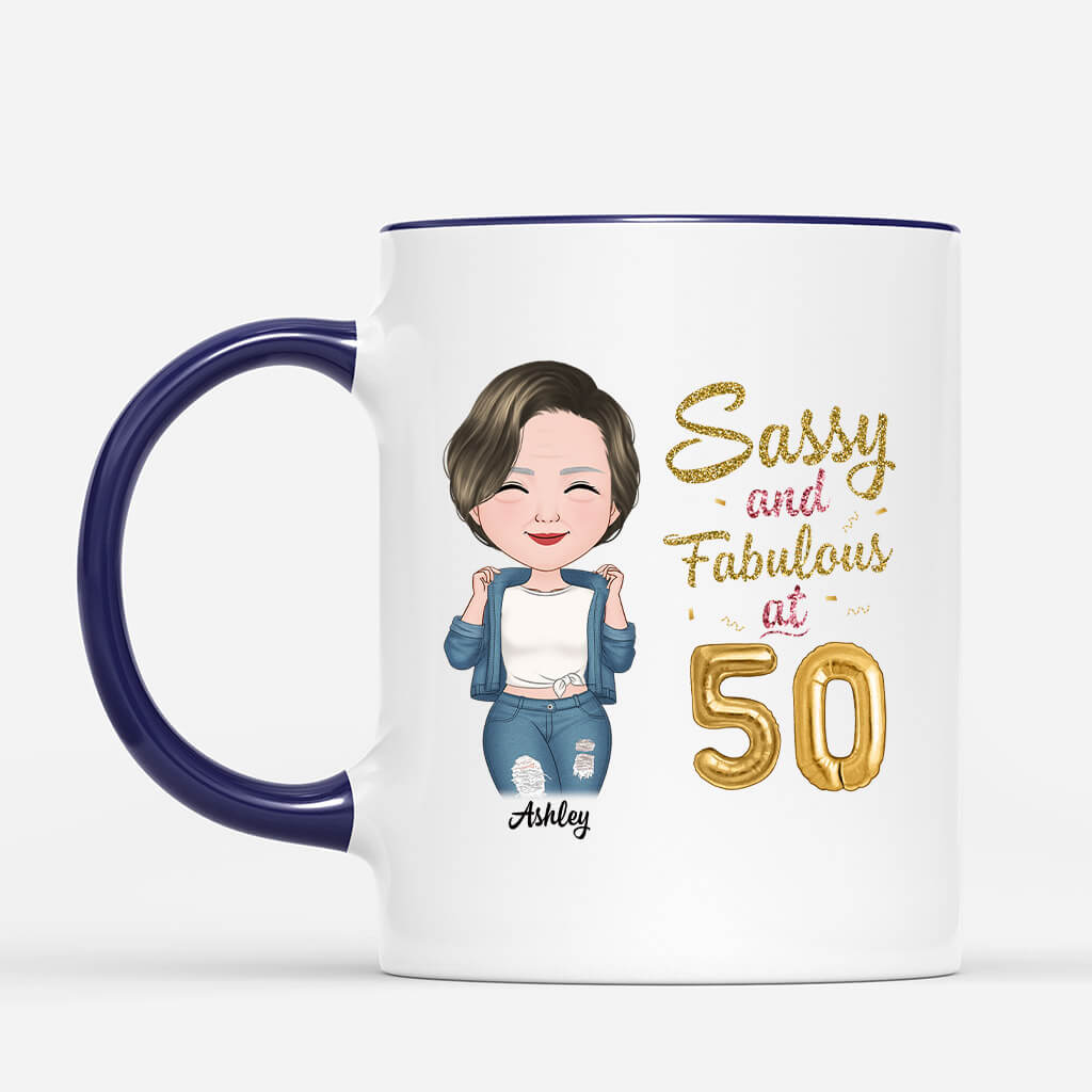 Personalized Sassy And Fabulous At Birthday Mug