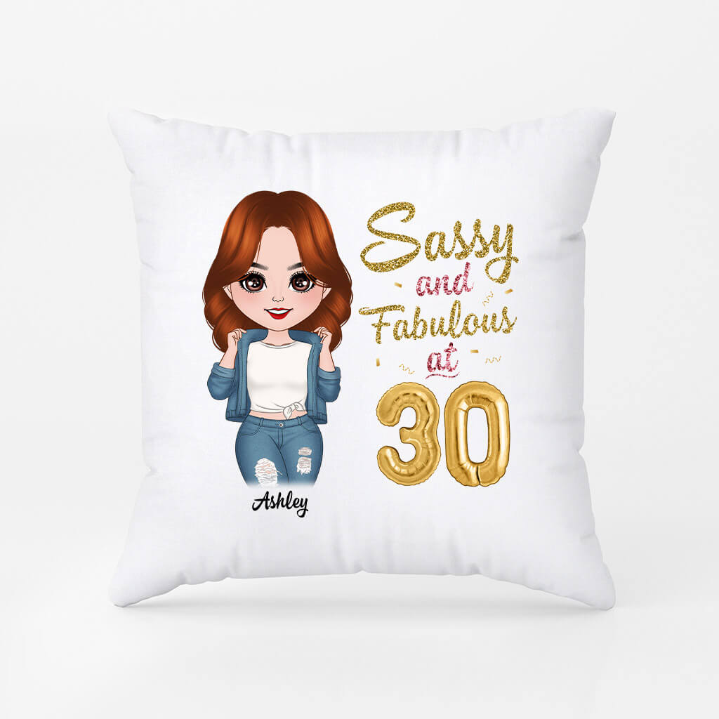 Personalized Sassy & Fabulous At Birthday Pillow