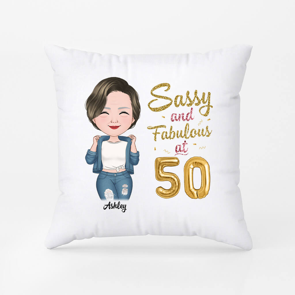 Personalized Sassy & Fabulous At Birthday Pillow