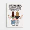 Personalized Happy Birthday Sister Of My Soul Canvas