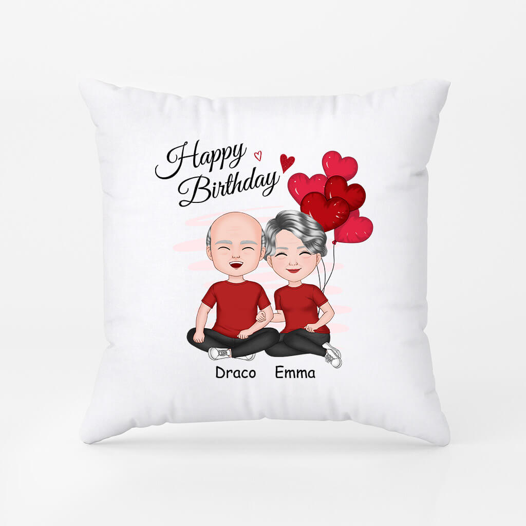 Personalized Happy Birthday Couple Pillows