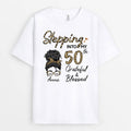 Stepping Into My Birthday Grateful & Blessed - Personalized Birthday T Shirt Design