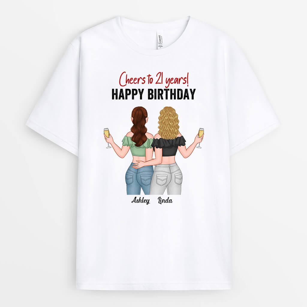 Personalized Cheers To Years Happy Birthday T-Shirts