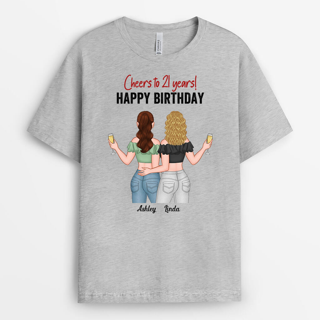 Personalized Cheers To Years Happy Birthday T-Shirts
