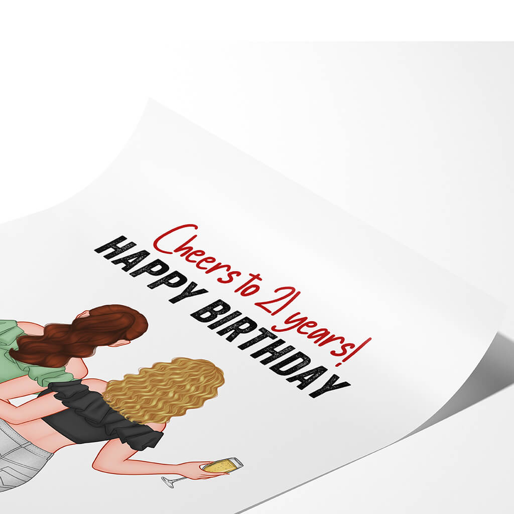 Personalized Cheers To Years Happy Birthday Poster