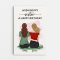Personalized Wishing My Sister A Very Happy Birthday Canvas