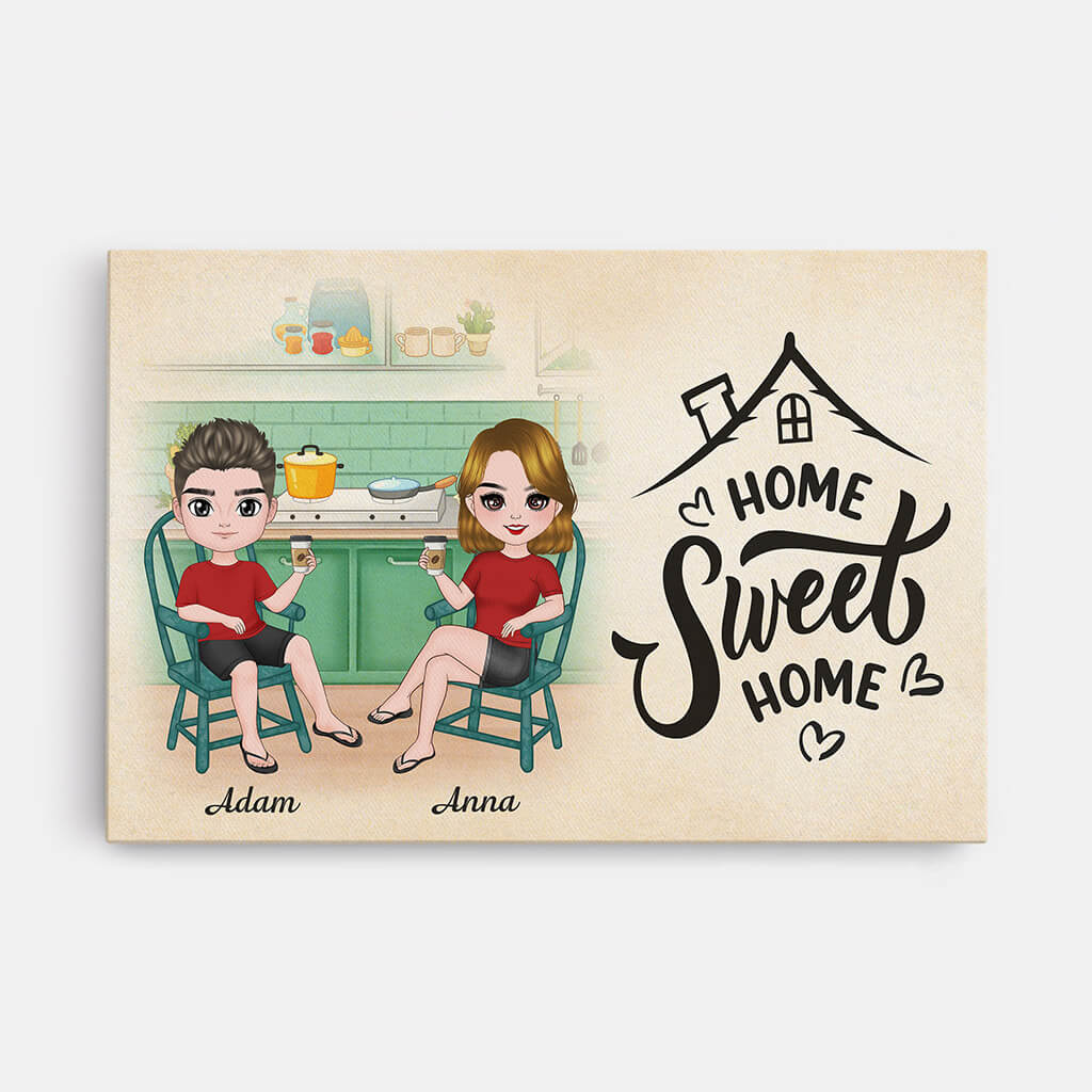 Personalized Home Sweet Home Canvas