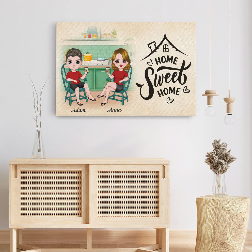 Personalized Home Sweet Home Canvas