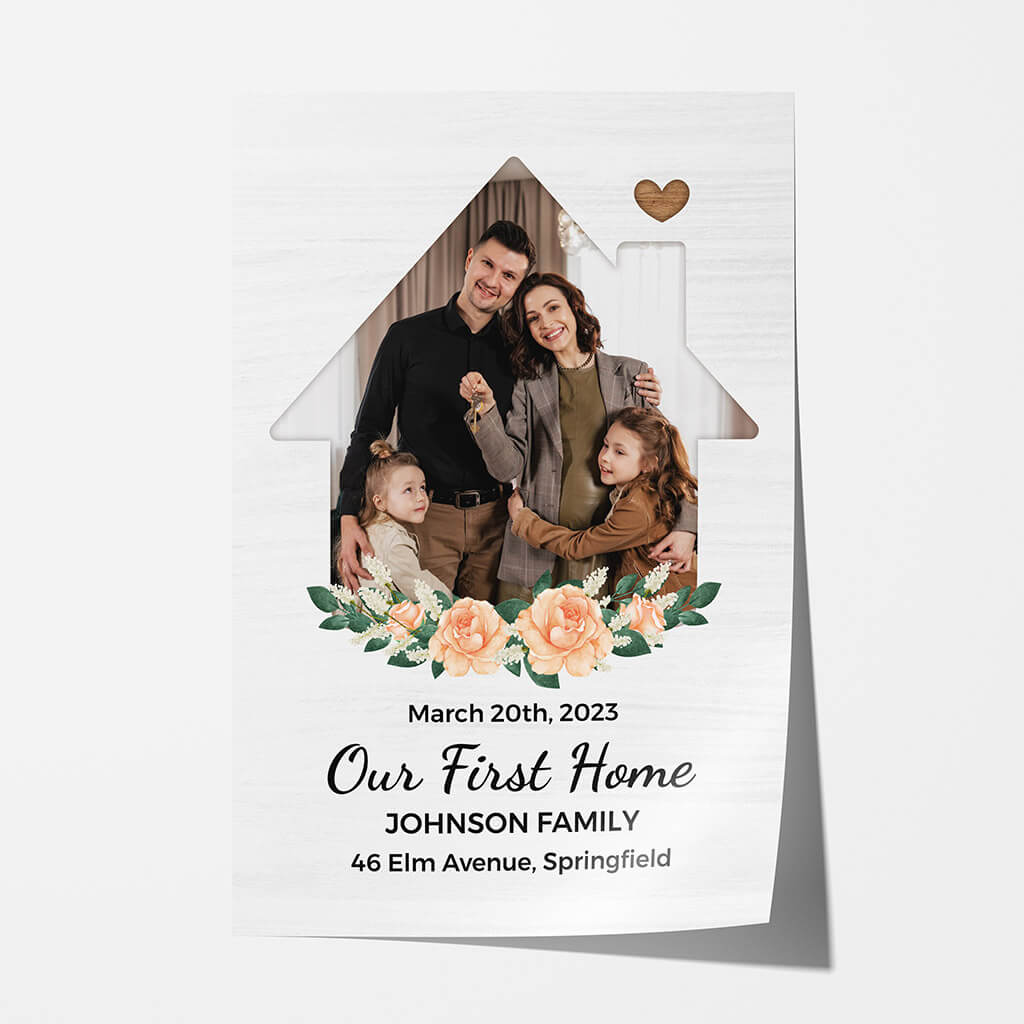 Personalized Our First Home Family Posters